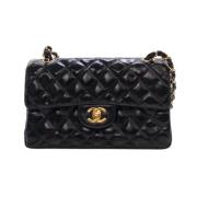 Pre-owned Leather handbags Chanel Vintage , Black , Dames