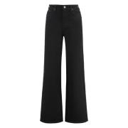 Stijlvolle Wide-leg Jeans met Metalen klinknagels Calvin Klein , Black...