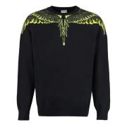 Icon Wings Crew-neck Sweater Marcelo Burlon , Black , Heren