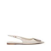 Grijze Linnen Platte Schoenen Cirkel Motief Jacquemus , Gray , Dames