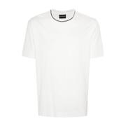 Witte T-shirts en Polos met Logo Emporio Armani , White , Heren