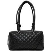 Pre-owned Leather chanel-bags Chanel Vintage , Black , Dames