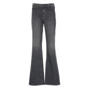 Grijze Katoenen Jeans met Riemlussen Mother , Gray , Dames