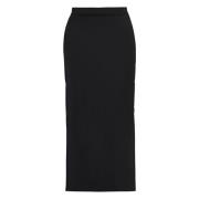 Midi rok met zijsplitten Pinko , Black , Dames