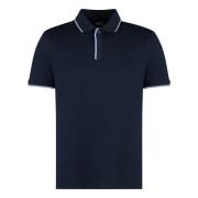 Katoenen Polo Shirt Geribbelde Kraag Paul & Shark , Blue , Heren