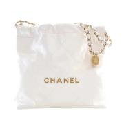 Pre-owned Leather chanel-bags Chanel Vintage , White , Dames