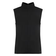 Crepe Blouse met Zijsplitten Calvin Klein , Black , Dames