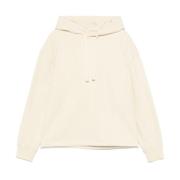 Witte Sweater met Trekkoord Capuchon Jil Sander , Beige , Heren