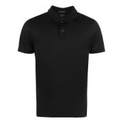 Katoenen Polo Shirt met Geribbelde Halslijn Paul & Shark , Black , Her...