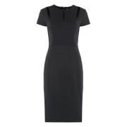 Crepe Jurk met Uitgesneden Details Calvin Klein , Black , Dames