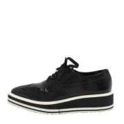 Pre-owned Leather sneakers Prada Vintage , Black , Dames