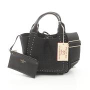 Pre-owned Leather handbags Valentino Vintage , Black , Dames