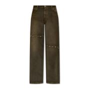 Jeans met vintage-effect MM6 Maison Margiela , Brown , Heren