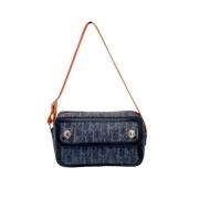 Pre-owned Leather dior-bags Dior Vintage , Blue , Dames