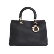 Pre-owned Leather handbags Dior Vintage , Black , Dames