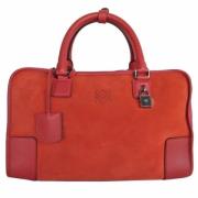 Pre-owned Leather handbags Loewe Pre-owned , Red , Dames