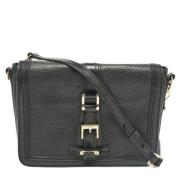 Pre-owned Leather shoulder-bags Burberry Vintage , Black , Dames