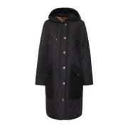 Zwarte Parka Jas Damesjas Burberry , Black , Dames