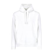 Witte hoodie met logo borduursel Burberry , White , Heren