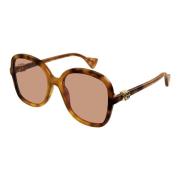 Stijlvolle zonnebril Gg1178S kleur 004 Gucci , Brown , Dames