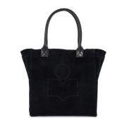 Geborduurde suède tote tas Isabel Marant , Black , Dames