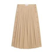 Knoop-Down Cirkelrok Brooks Brothers , Beige , Dames