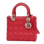 Pre-owned Leather dior-bags Dior Vintage , Red , Dames