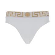 Wit Zeekleding Iconische Greca Slip Versace , White , Heren