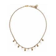 Skull Pearl Necklace Alexander McQueen , Beige , Dames