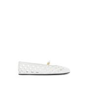 Geperforeerde leren Odette ballerina's Dolce & Gabbana , White , Dames