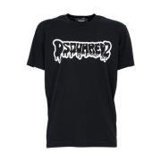 Zwarte T-shirts & Polos Ss24 Dsquared2 , Black , Heren