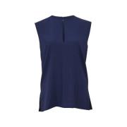 Pre-owned Silk tops Celine Vintage , Blue , Dames