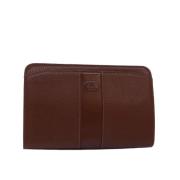 Pre-owned Leather clutches Burberry Vintage , Brown , Dames