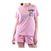 Roze T-shirt Ss22 Moschino , Pink , Dames