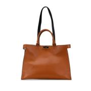 Pre-owned Leather handbags Fendi Vintage , Brown , Dames