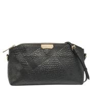 Pre-owned Leather shoulder-bags Burberry Vintage , Black , Dames