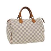 Pre-owned Canvas handbags Louis Vuitton Vintage , Beige , Dames