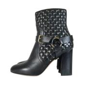 Pre-owned Leather boots Valentino Vintage , Black , Dames