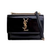 Pre-owned Leather shoulder-bags Yves Saint Laurent Vintage , Black , D...