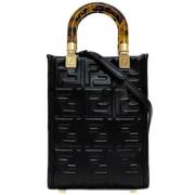 Pre-owned Leather fendi-bags Fendi Vintage , Black , Dames