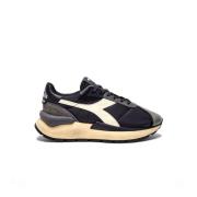 Elite Mesh Leder Suede Sneakers Diadora , Black , Dames