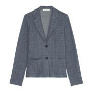 Jersey blazer met visgraatpatroon gevormd Marc O'Polo , Blue , Dames