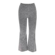 Wijde Geknipte Gebreide Broek Ganni , Gray , Dames