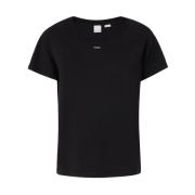 Casual Katoenen T-shirt voor Dagelijks Gebruik Pinko , Black , Dames