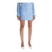 Bloemen Jacquard Mini Rok Dolce & Gabbana , Blue , Dames