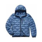 Gewatteerde Golf Puffer Jas Blauer , Blue , Heren