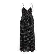 Polka Dot Slipjurk met Studs Alessandra Rich , Black , Dames