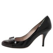 Pre-owned Leather heels Salvatore Ferragamo Pre-owned , Black , Dames