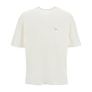 Oversized Crew Neck T-shirt met Piercing Mugler , White , Heren