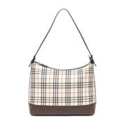 Pre-owned Canvas shoulder-bags Burberry Vintage , Beige , Dames